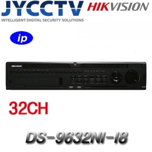 HIKVISION 네트워크 32채널 녹화기 IP 입력 32채널가능 - 4K 해상도 - 8HDD 장착 - DS-9632NI-I8